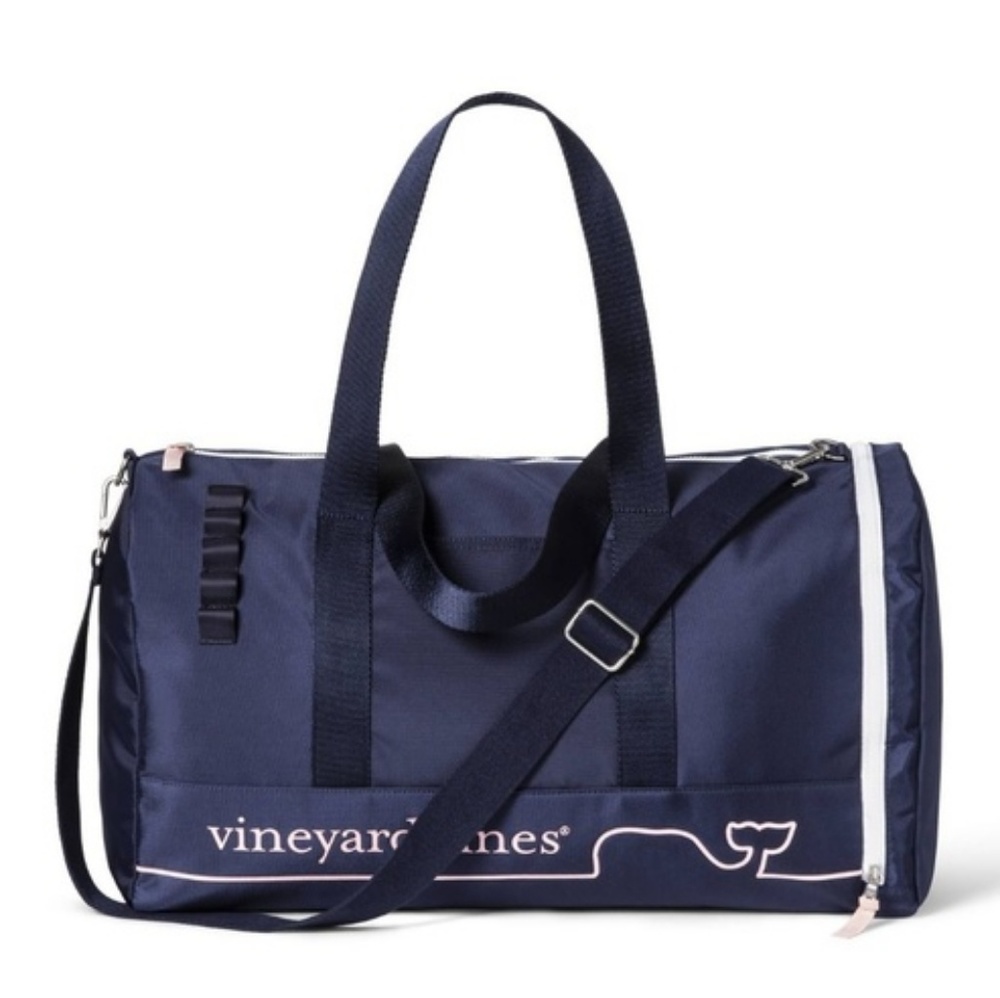 NWT! Vineyard Vines X Target navy pink duffle bag